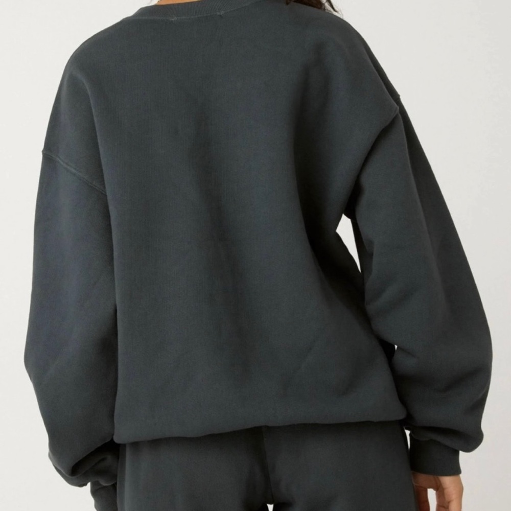 NEW Daydreamer Flower Logo Boyfriend Crew Neck Sweatshirt Vintage Black - Picture 3 of 7